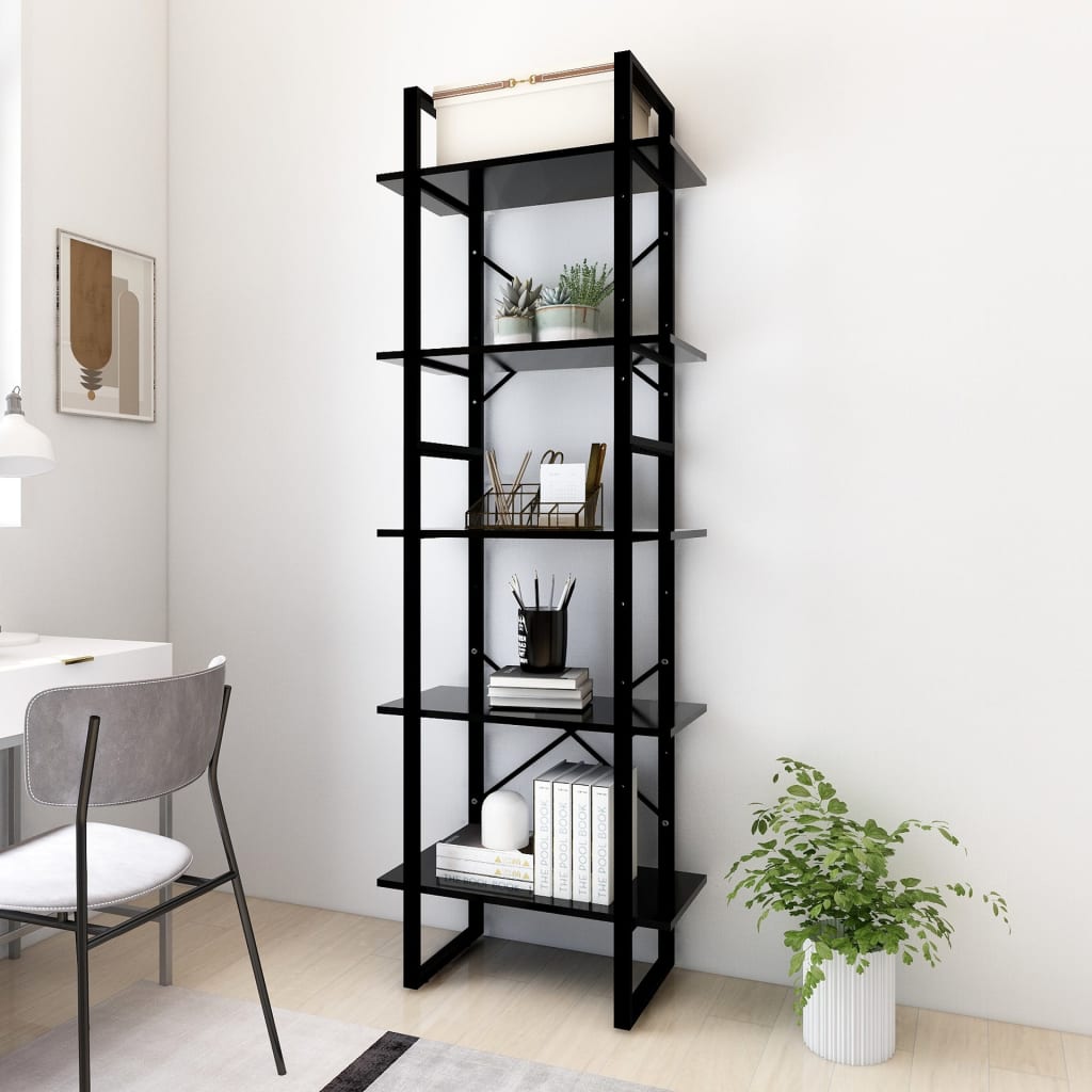 vidaXL Bookshelf Bookcase Book Rack Standing Shelf Cabinet Engineered Wood-7