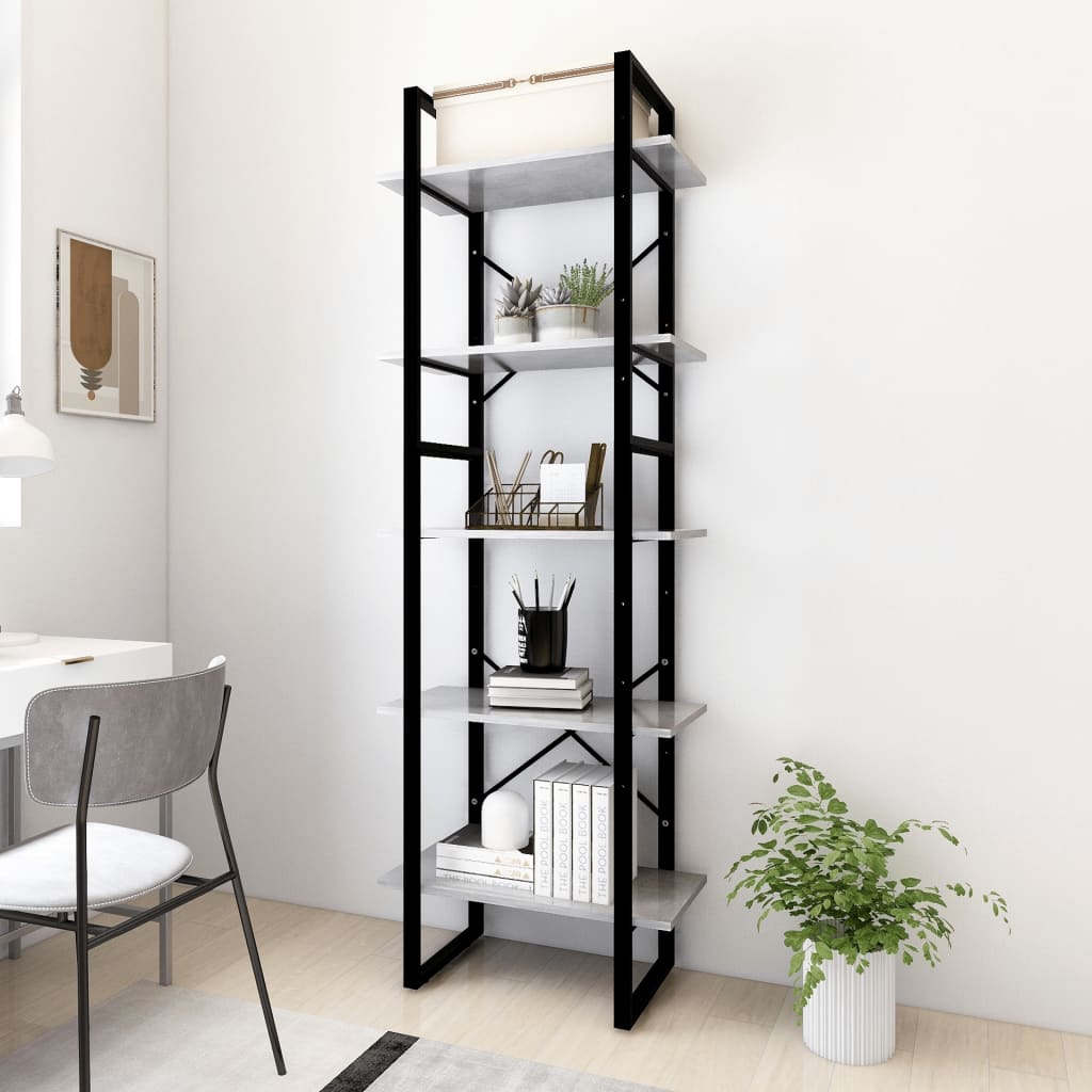 vidaXL Bookshelf Bookcase Book Rack Standing Shelf Cabinet Engineered Wood-11