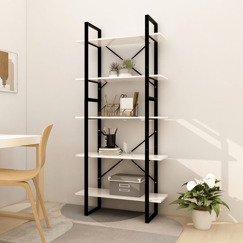 vidaXL Bookshelf Bookcase Book Rack Standing Shelf Cabinet Engineered Wood-22