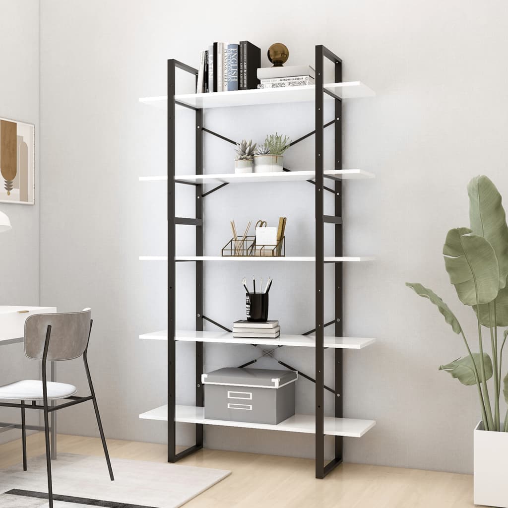 vidaXL Bookshelf Bookcase Book Rack Standing Shelf Cabinet Engineered Wood-23