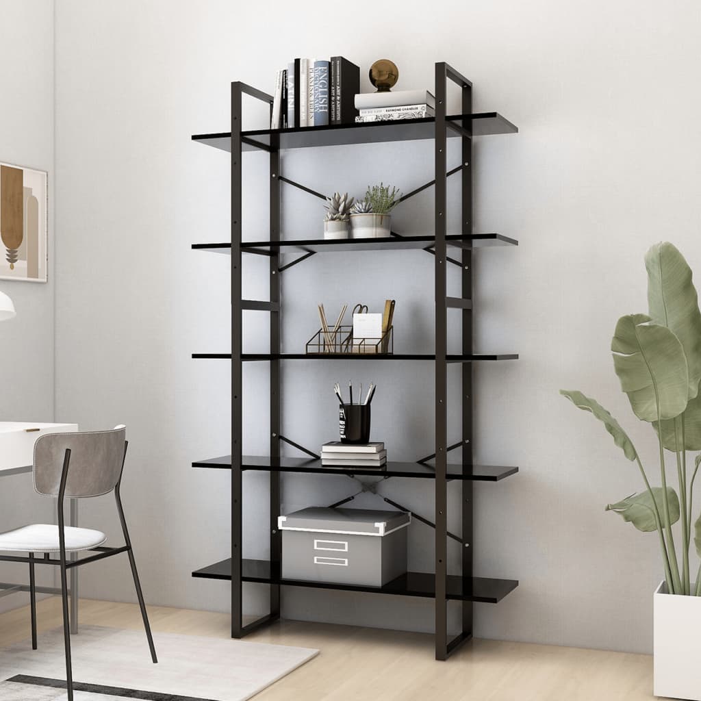 vidaXL Bookshelf Bookcase Book Rack Standing Shelf Cabinet Engineered Wood-8