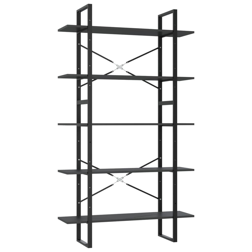 vidaXL Bookshelf Bookcase Book Rack Standing Shelf Cabinet Engineered Wood-0
