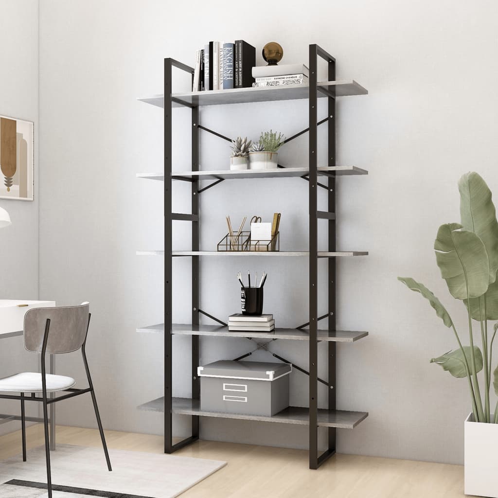 vidaXL Bookshelf Bookcase Book Rack Standing Shelf Cabinet Engineered Wood-9