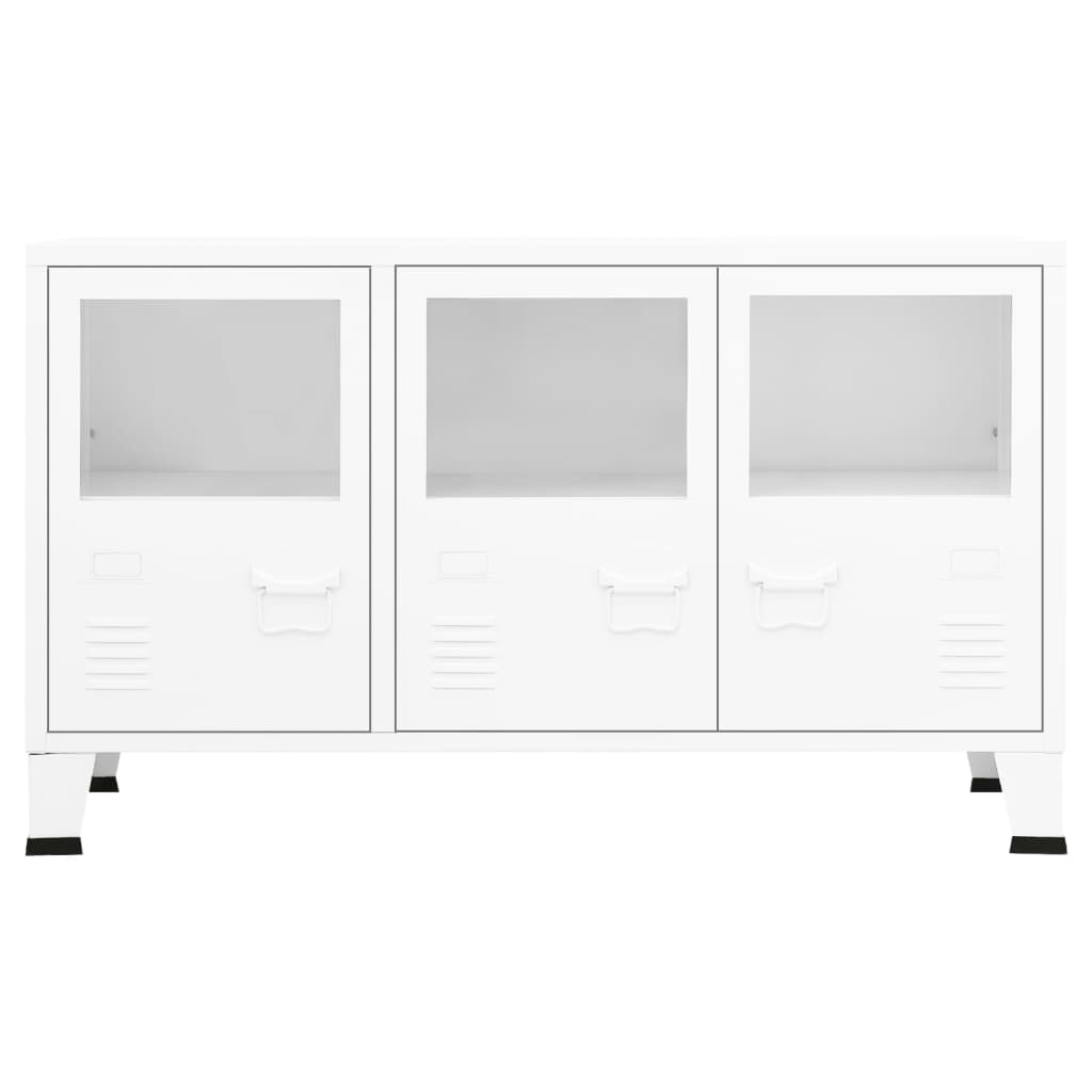 vidaXL Sideboard Industrial Storage Cabinet for Living Room Metal and Glass-2
