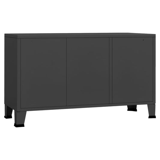 vidaXL Sideboard Industrial Storage Cabinet for Living Room Metal and Glass-0