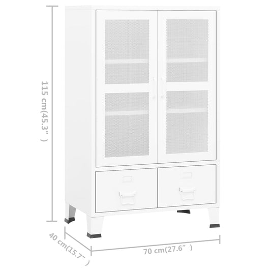 vidaXL Storage Cabinet Office Cabinet with Mesh Doors for Living Room Metal-0