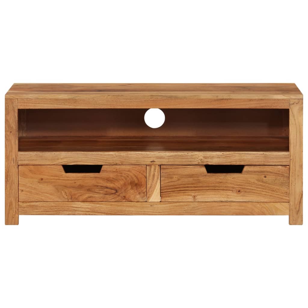 vidaXL TV Stand 34.6"x13.8"x15.7" Solid Wood Acacia-1