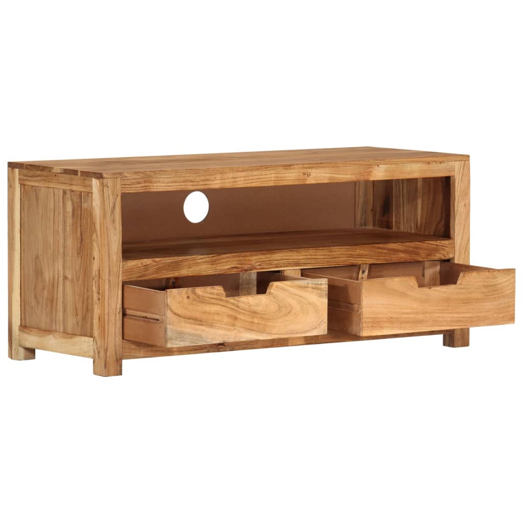 vidaXL TV Stand 34.6"x13.8"x15.7" Solid Wood Acacia-2