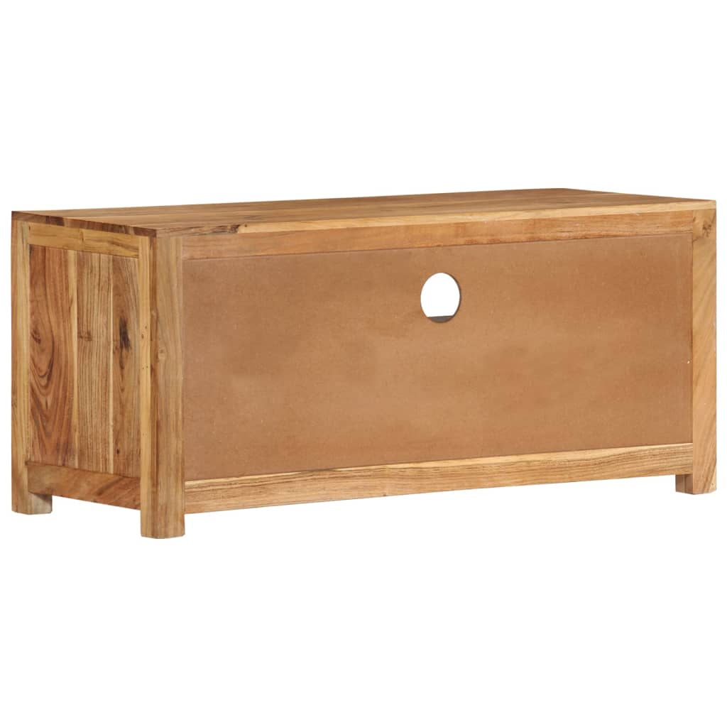 vidaXL TV Stand 34.6"x13.8"x15.7" Solid Wood Acacia-3