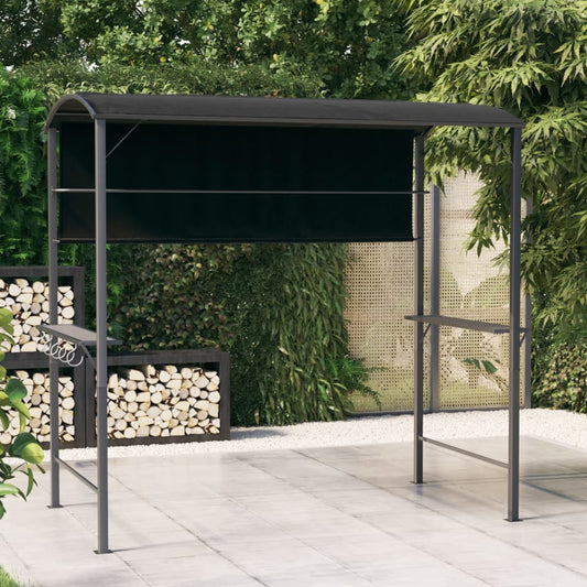 vidaXL Gazebo with Roof 86.6"x43.3"x78.7" Anthracite-0