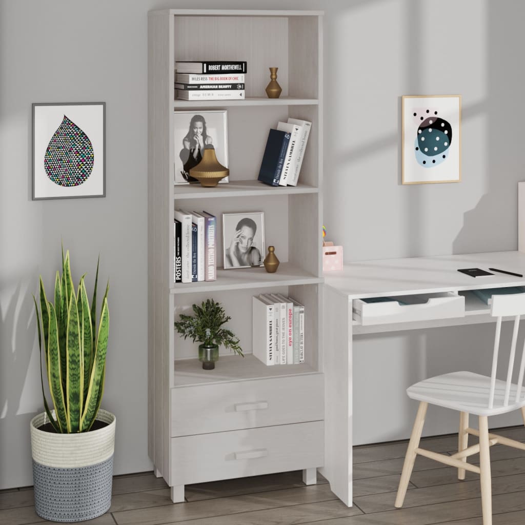 vidaXL Cabinet Bookshelf Entryway Cabinet with Storage HAMAR Solid Wood Pine-7