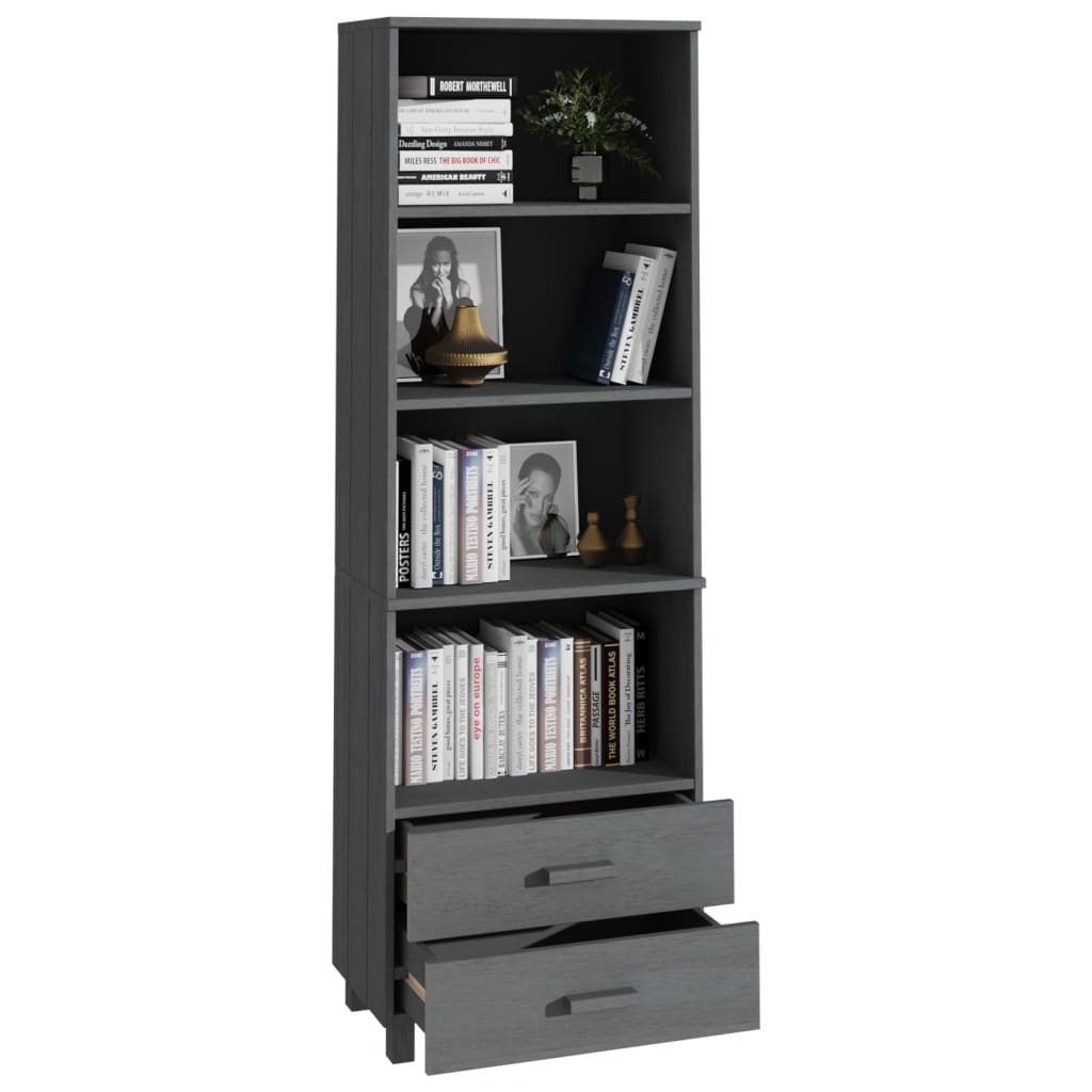 vidaXL Cabinet Bookshelf Entryway Cabinet with Storage HAMAR Solid Wood Pine-4