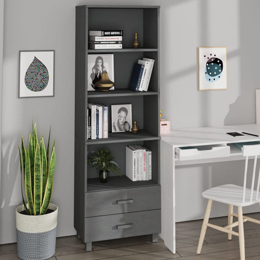 vidaXL Cabinet Bookshelf Entryway Cabinet with Storage HAMAR Solid Wood Pine-0