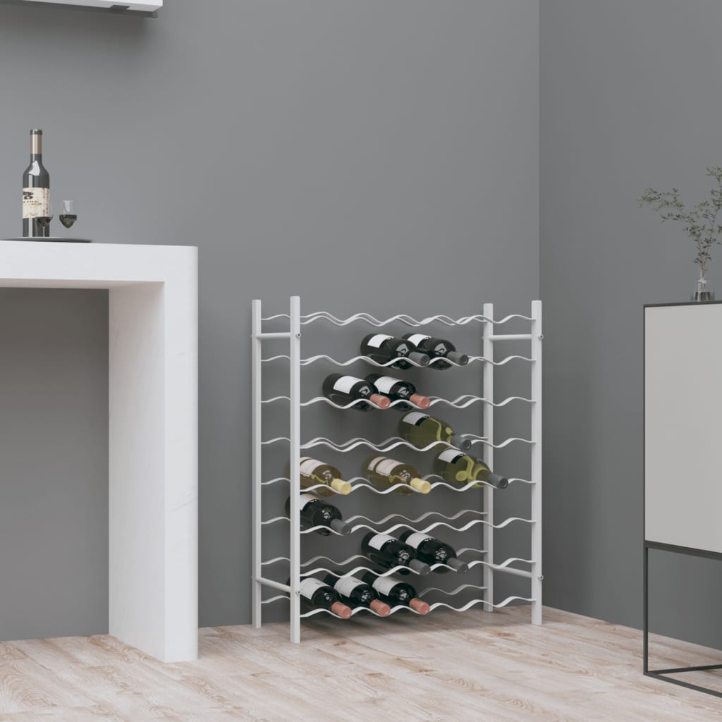 vidaXL Wine Rack Bottle Holder Wine Storage Organizer for Pantry Kitchen Metal-16