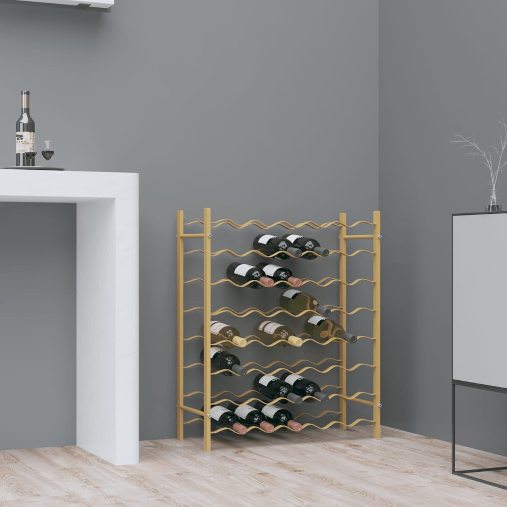 vidaXL Wine Rack Bottle Holder Wine Storage Organizer for Pantry Kitchen Metal-10