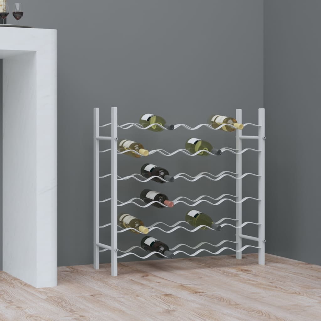 vidaXL Wine Rack Bottle Holder Wine Storage Organizer for Pantry Kitchen Metal-14