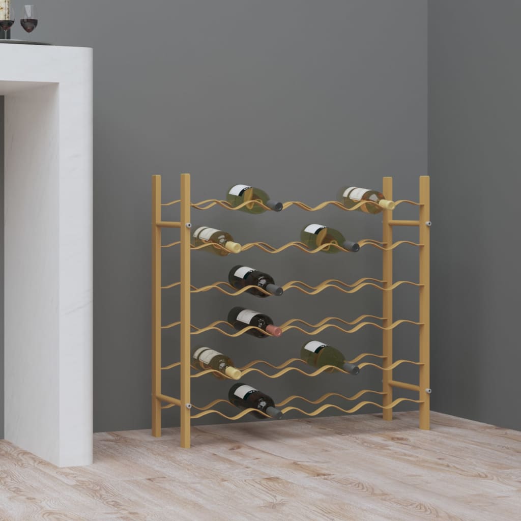 vidaXL Wine Rack Bottle Holder Wine Storage Organizer for Pantry Kitchen Metal-11