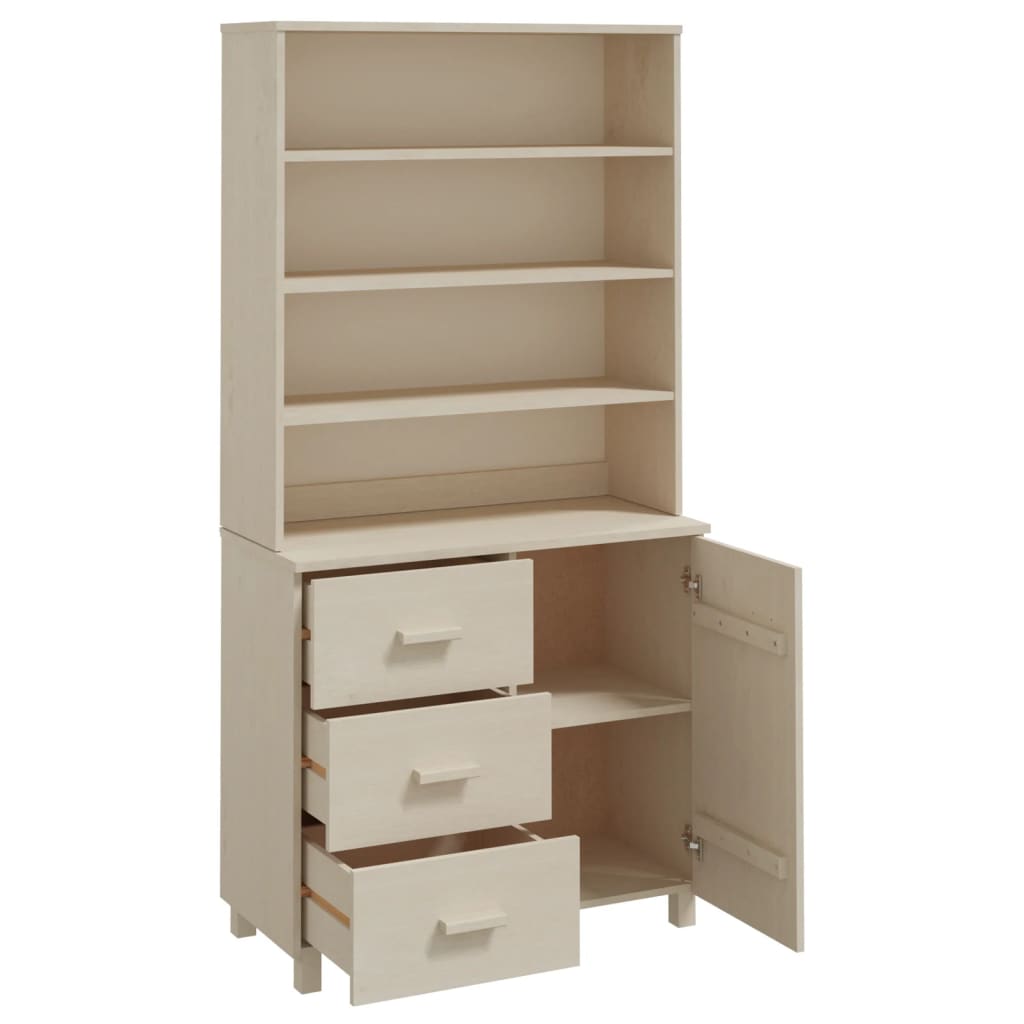 vidaXL Drawer Cabinet Bookshelf Organizer with Storage HAMAR Solid Wood Pine-3