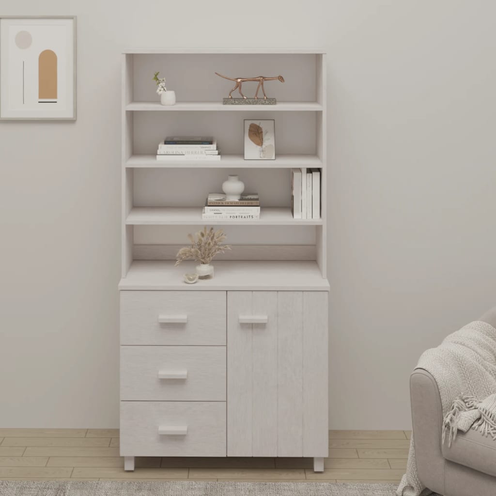 vidaXL Drawer Cabinet Bookshelf Organizer with Storage HAMAR Solid Wood Pine-6