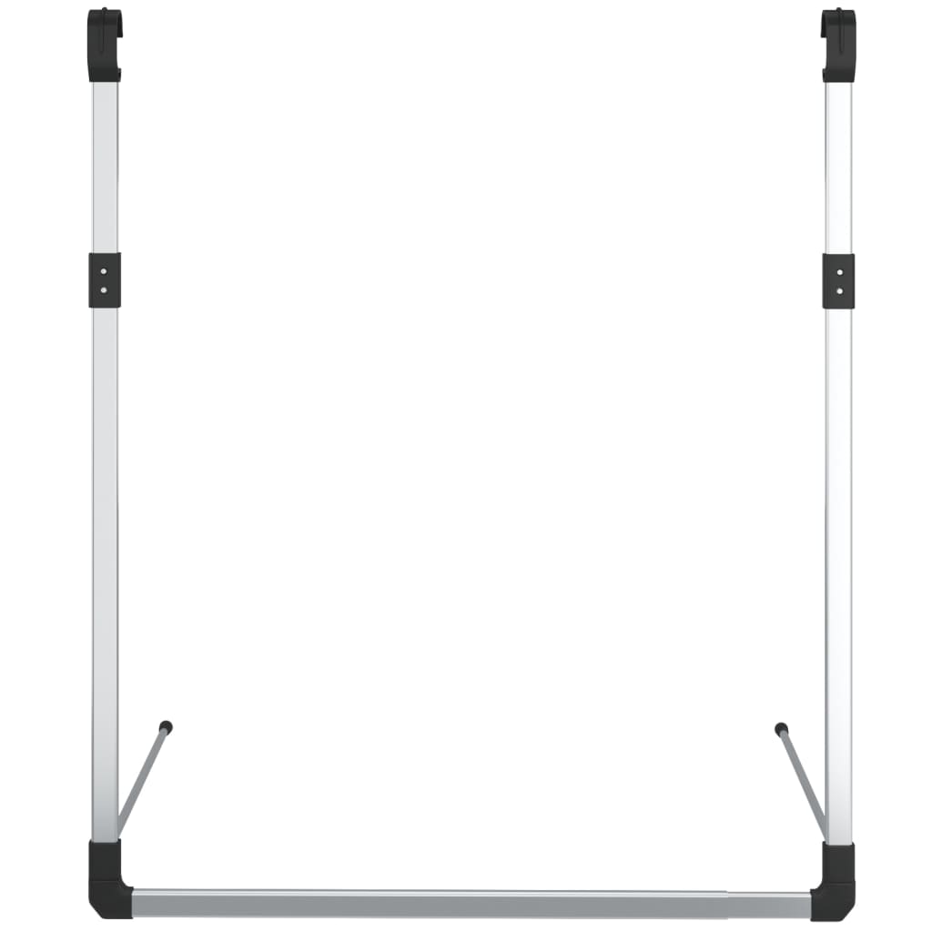 vidaXL Telescopic Wardrobe Hanging Rail Silver-1