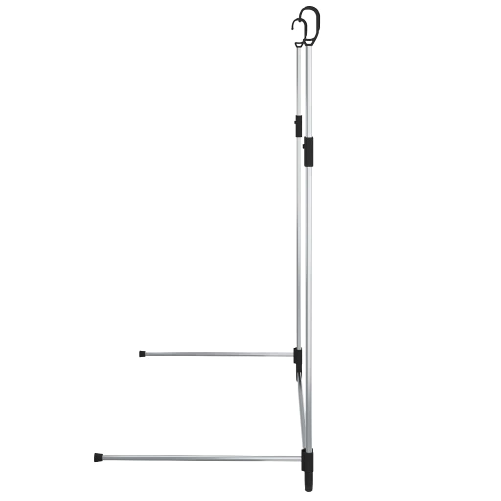 vidaXL Telescopic Wardrobe Hanging Rail Silver-2