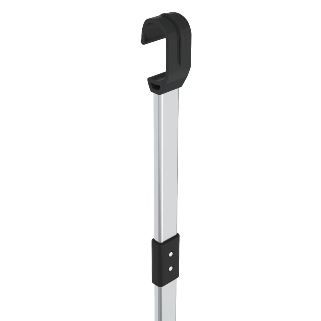 vidaXL Telescopic Wardrobe Hanging Rail Silver-4