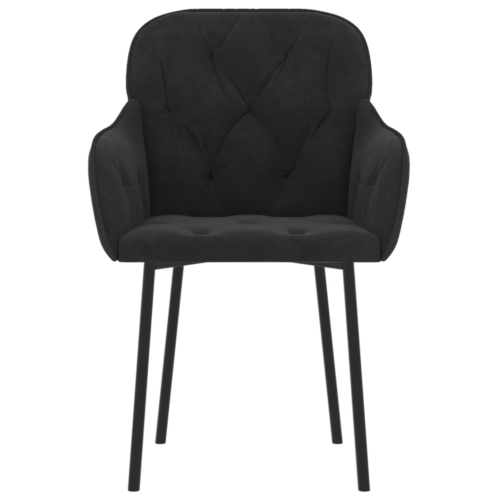 vidaXL Dining Chairs 2 Pcs Accent Upholstered Chair for Living Room Velvet-3