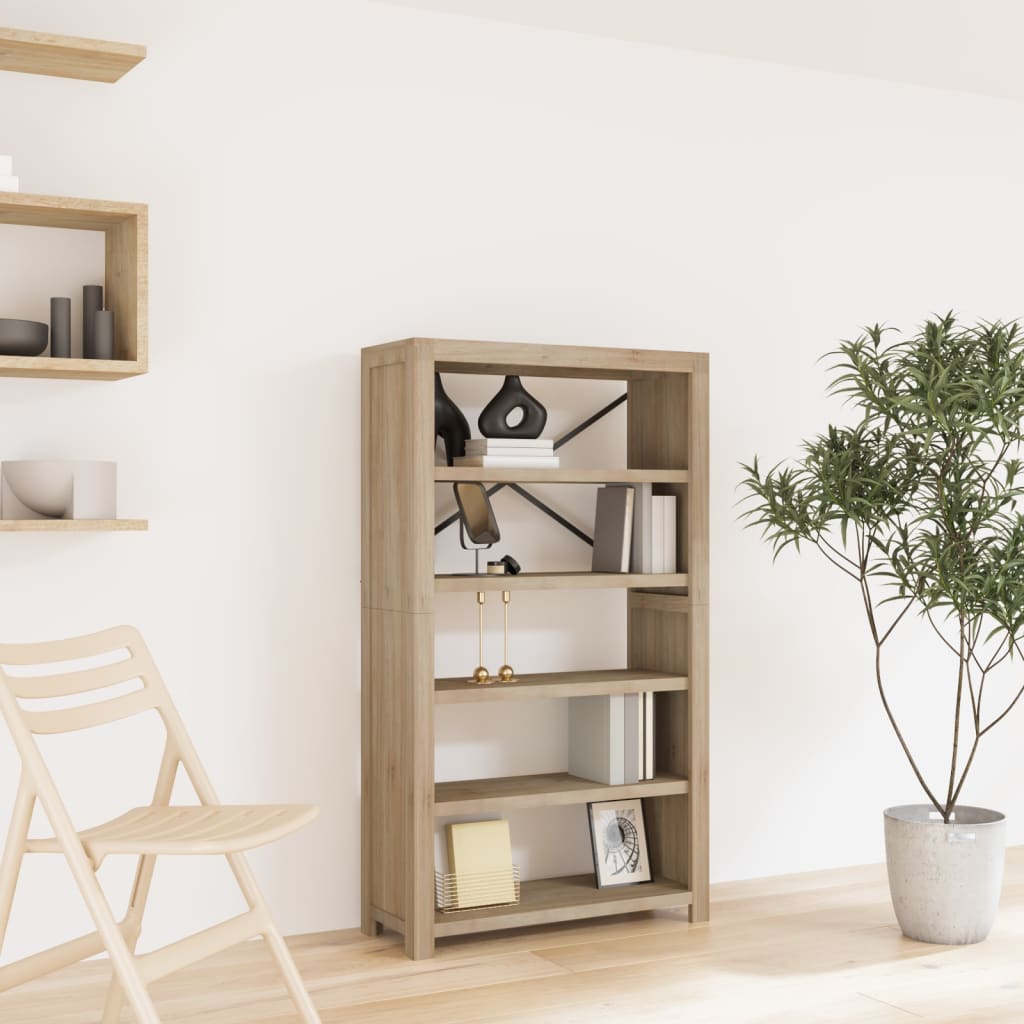 vidaXL Bookshelf Bookcase Display Shelf Rack for Living Room Solid Wood Acacia-6