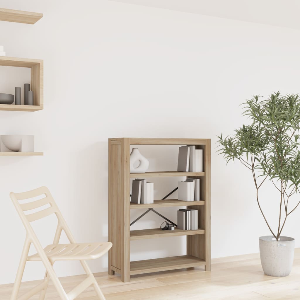 vidaXL Bookshelf Bookcase Display Shelf Rack for Living Room Solid Wood Acacia-7