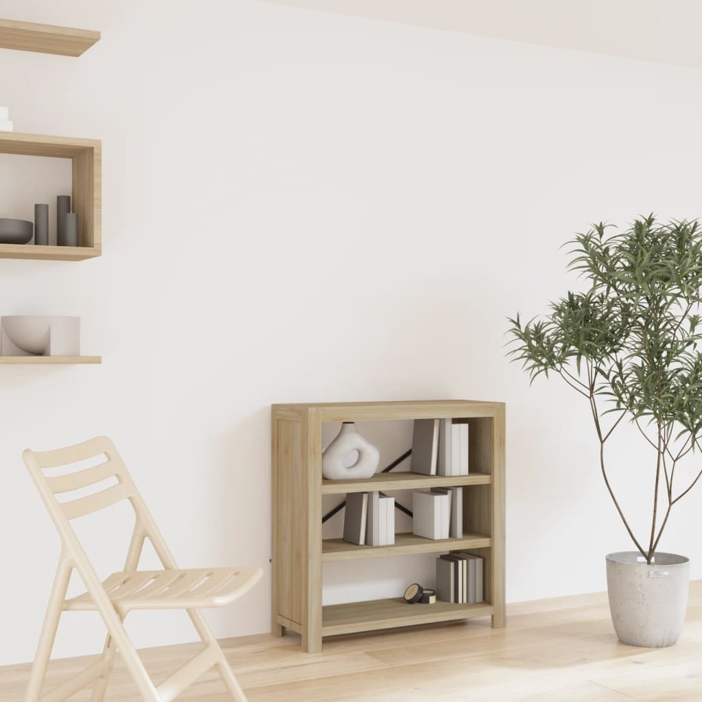 vidaXL Bookshelf Bookcase Display Shelf Rack for Living Room Solid Wood Acacia-4
