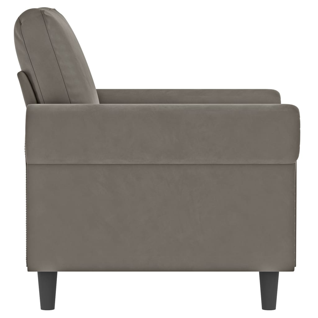 vidaXL Sofa Chair Living Room Accent Upholstered Chair with Armrest Velvet-4