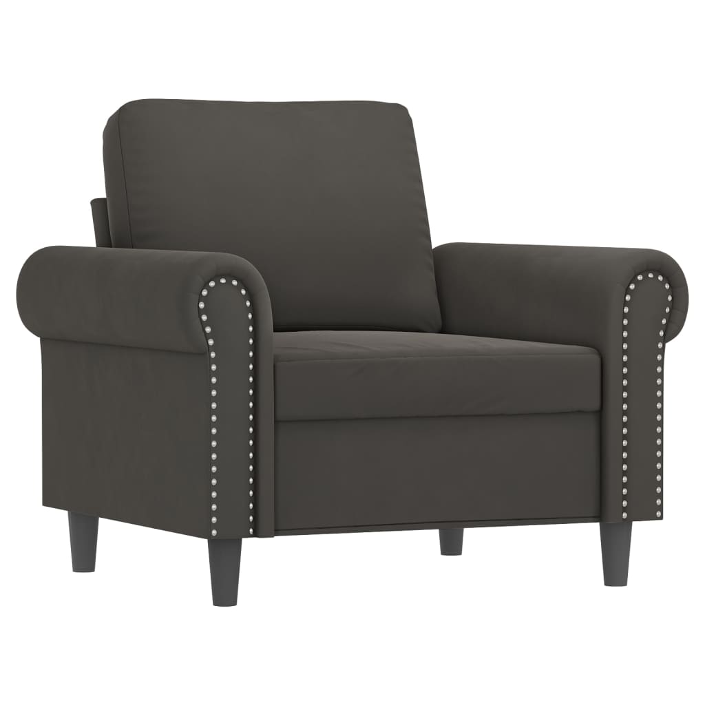 vidaXL Sofa Chair Living Room Accent Upholstered Chair with Armrest Velvet-0