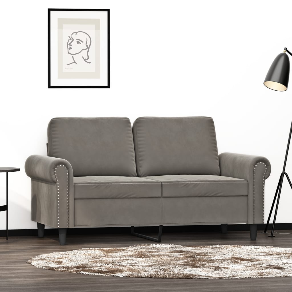 vidaXL Sofa Chair Living Room Accent Upholstered Chair with Armrest Velvet-9