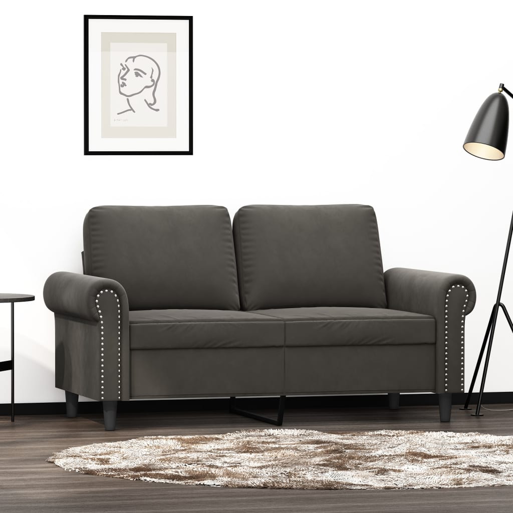 vidaXL Sofa Chair Living Room Accent Upholstered Chair with Armrest Velvet-6