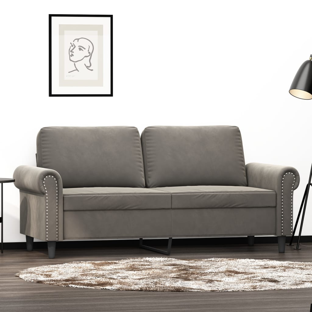 vidaXL Sofa Chair Living Room Accent Upholstered Chair with Armrest Velvet-10