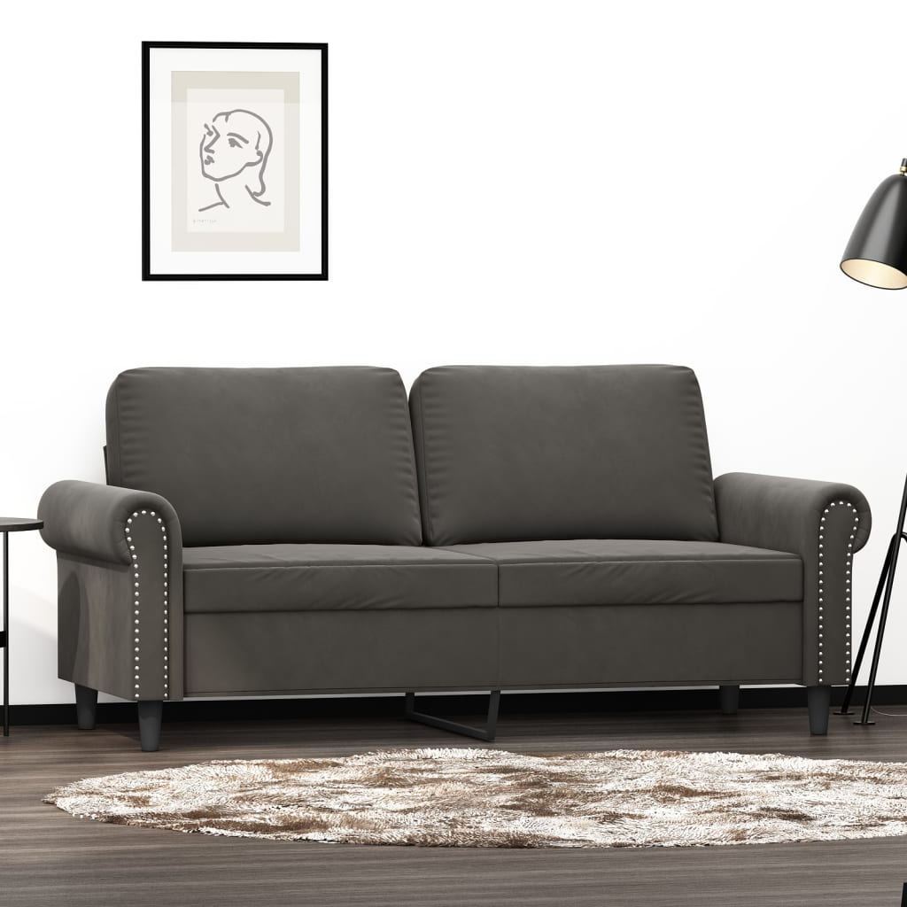 vidaXL Sofa Chair Living Room Accent Upholstered Chair with Armrest Velvet-7
