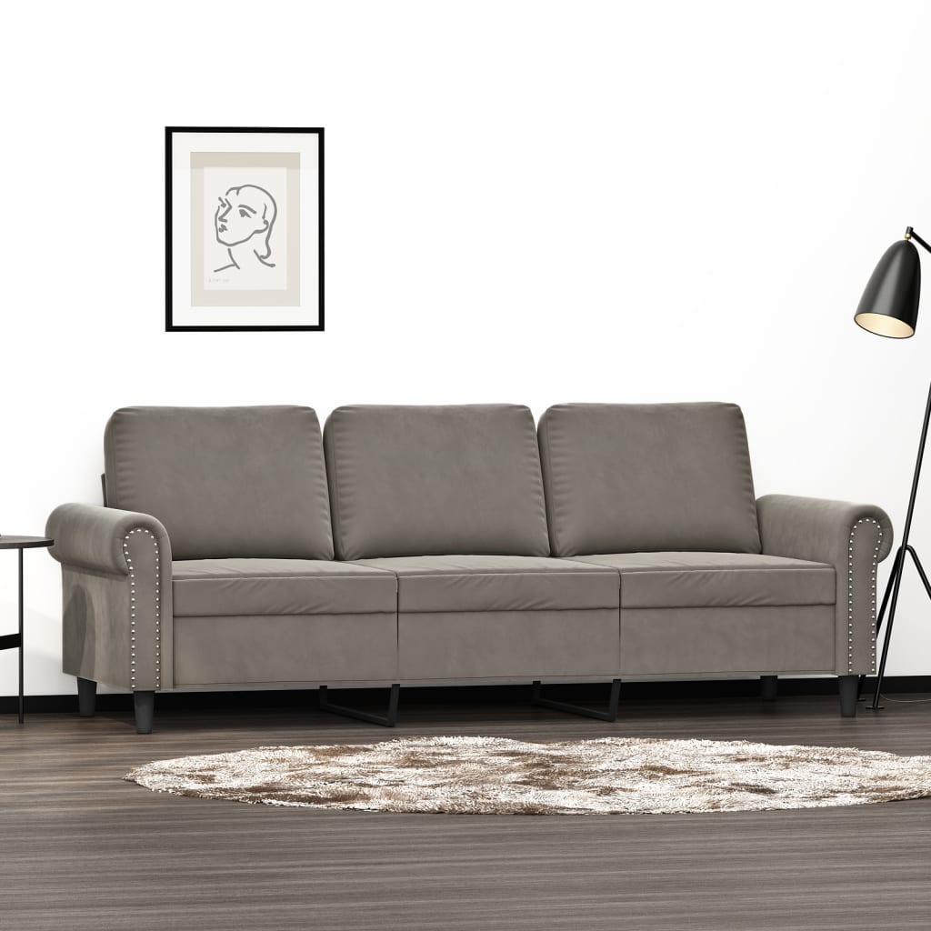 vidaXL Sofa Chair Living Room Accent Upholstered Chair with Armrest Velvet-11