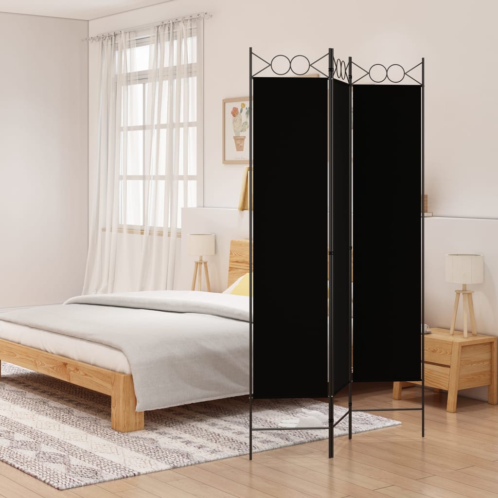 vidaXL 4-Panel Room Divider Anthracite 63"x86.6" Fabric-18