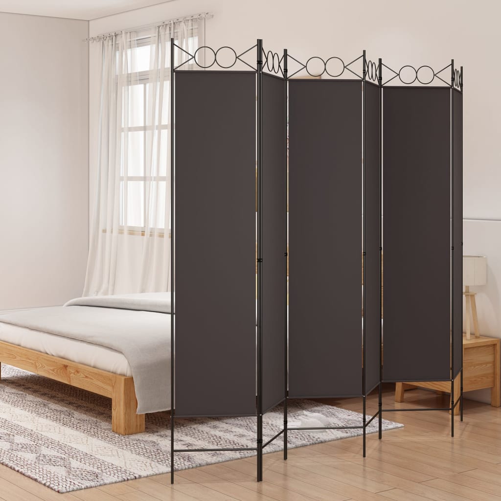 vidaXL 4-Panel Room Divider Anthracite 63"x86.6" Fabric-25
