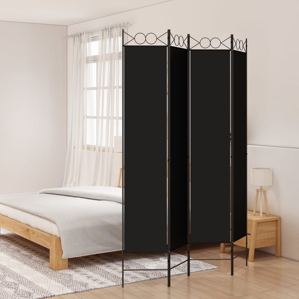 vidaXL 4-Panel Room Divider Anthracite 63"x86.6" Fabric-12
