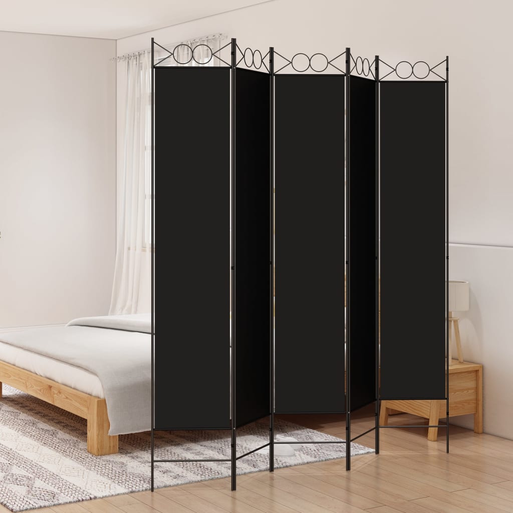 vidaXL 4-Panel Room Divider Anthracite 63"x86.6" Fabric-15
