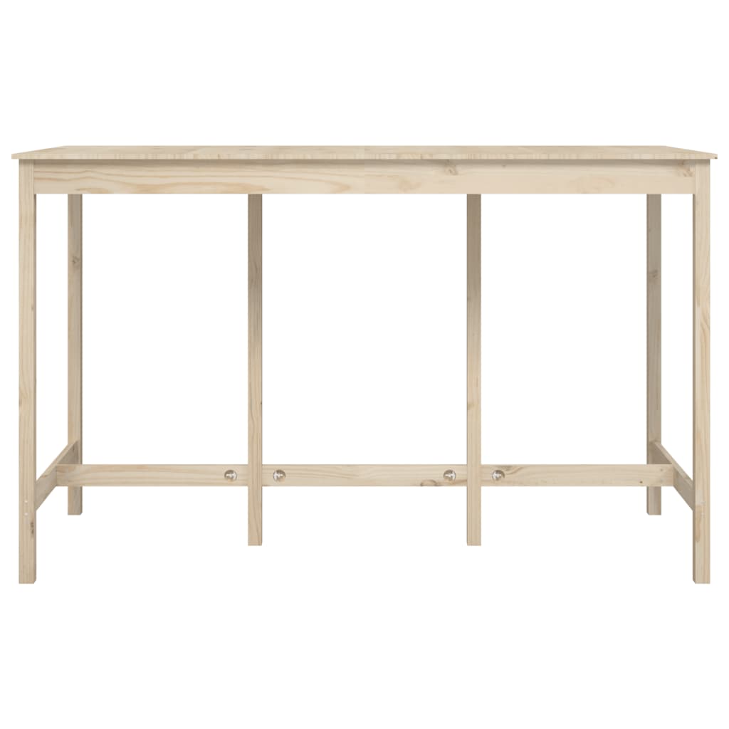 vidaXL Bar Table Outdoor Breakfast Bistro Pub Table Furniture Solid Wood Pine-1