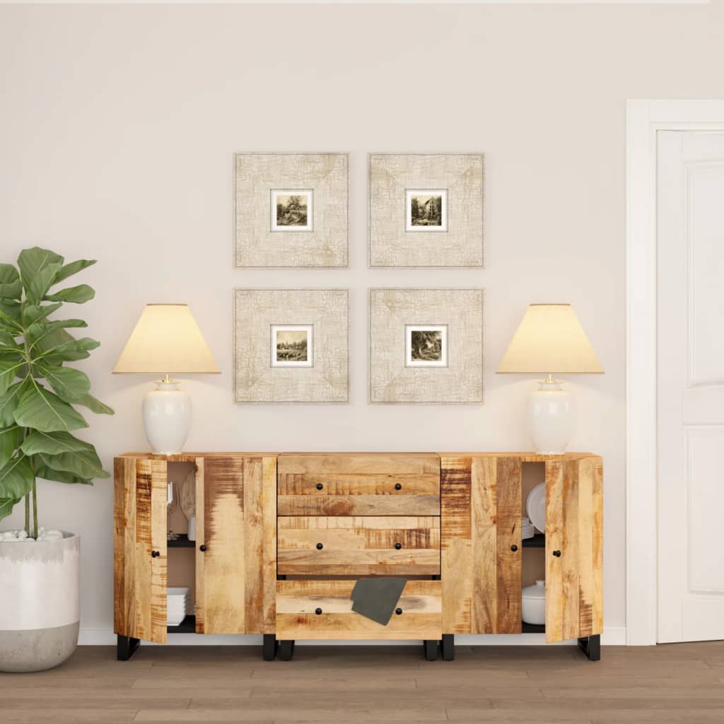 vidaXL Sideboards 3 pcs Rough Mango Wood-2