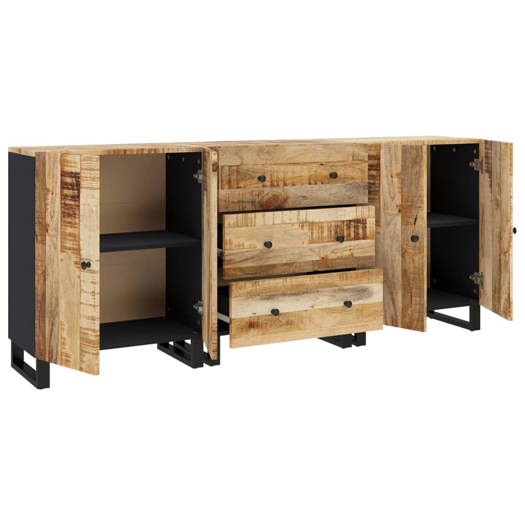 vidaXL Sideboards 3 pcs Rough Mango Wood-3