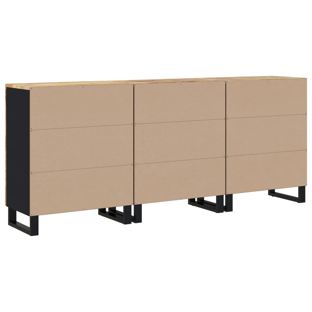 vidaXL Sideboards 3 pcs Rough Mango Wood-4