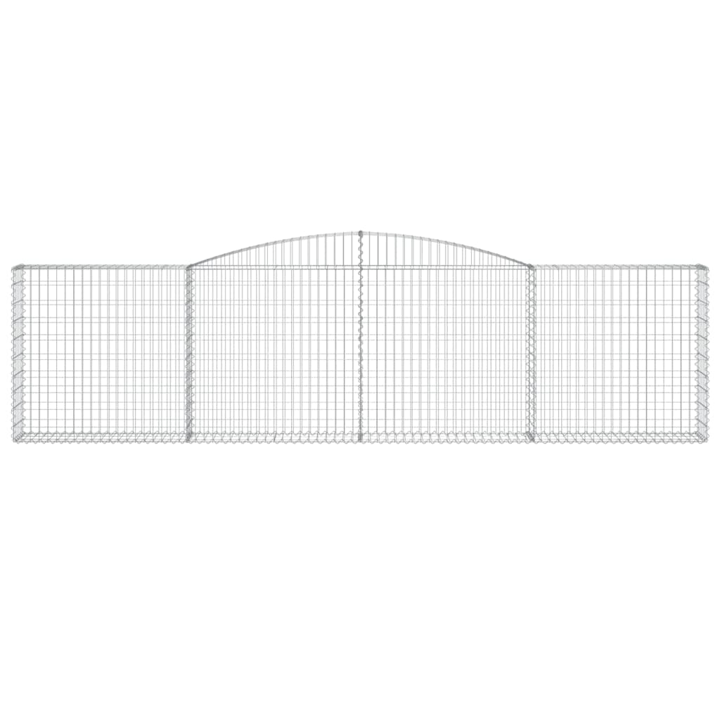 vidaXL Arched Gabion Baskets 6 pcs 157.5"x11.8"x39.4"/47.2" Galvanized Iron-4