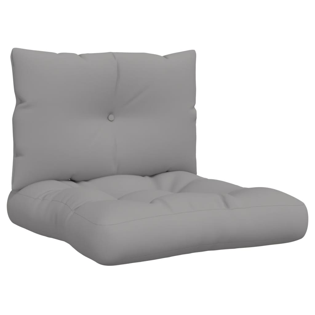 vidaXL Pallet Cushions 2 pcs Gray Fabric-1