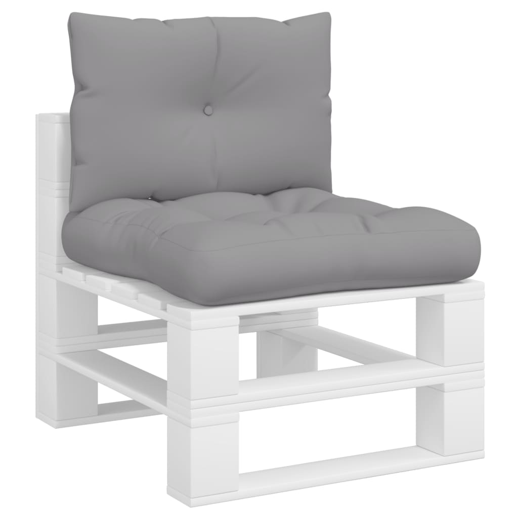vidaXL Pallet Cushions 2 pcs Gray Fabric-2