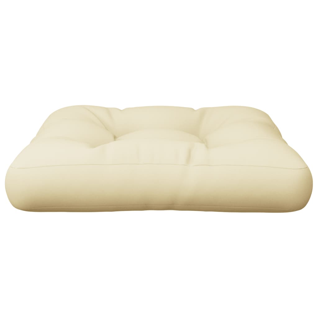 vidaXL Pallet Cushion Cream 23.6"x24.2"x3.9" Fabric-3