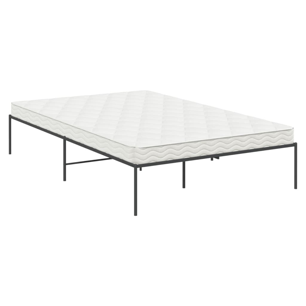 vidaXL Metal Bed Frame Black 53.1"x74.8"-2